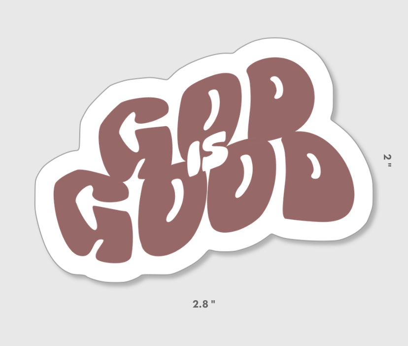 GOD is GOOD sticker (pink)